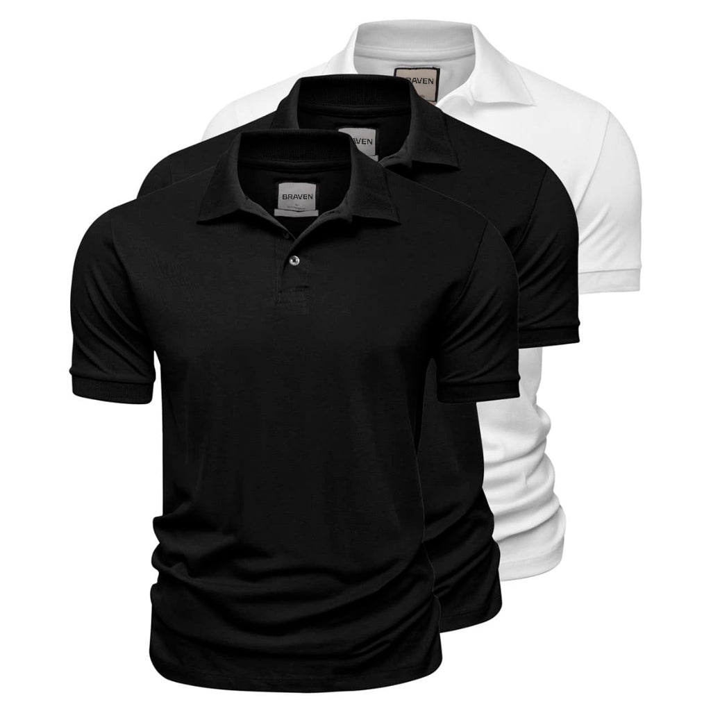 Set of 3 Pima Cotton Polo Shirts