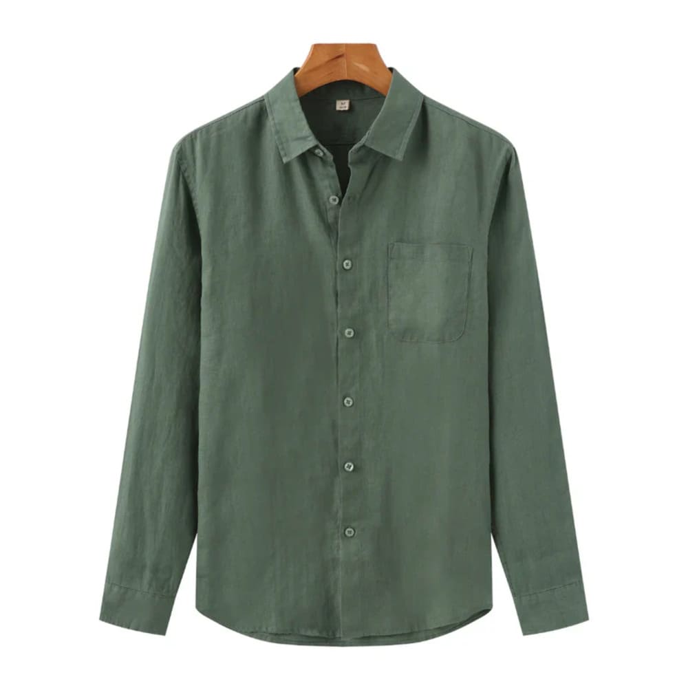Old Money Long Sleeve Linen Shirt - Greece