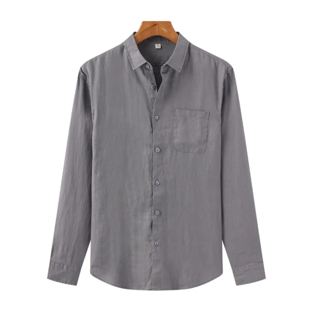 Old Money Long Sleeve Linen Shirt - Greece