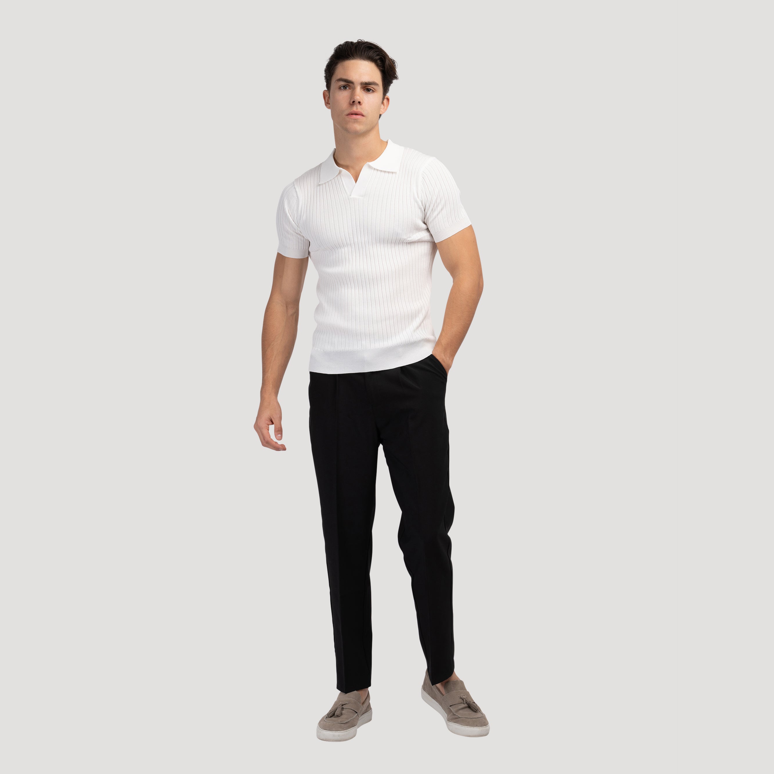 Men's Cotton-Blend V-Neck Shirt