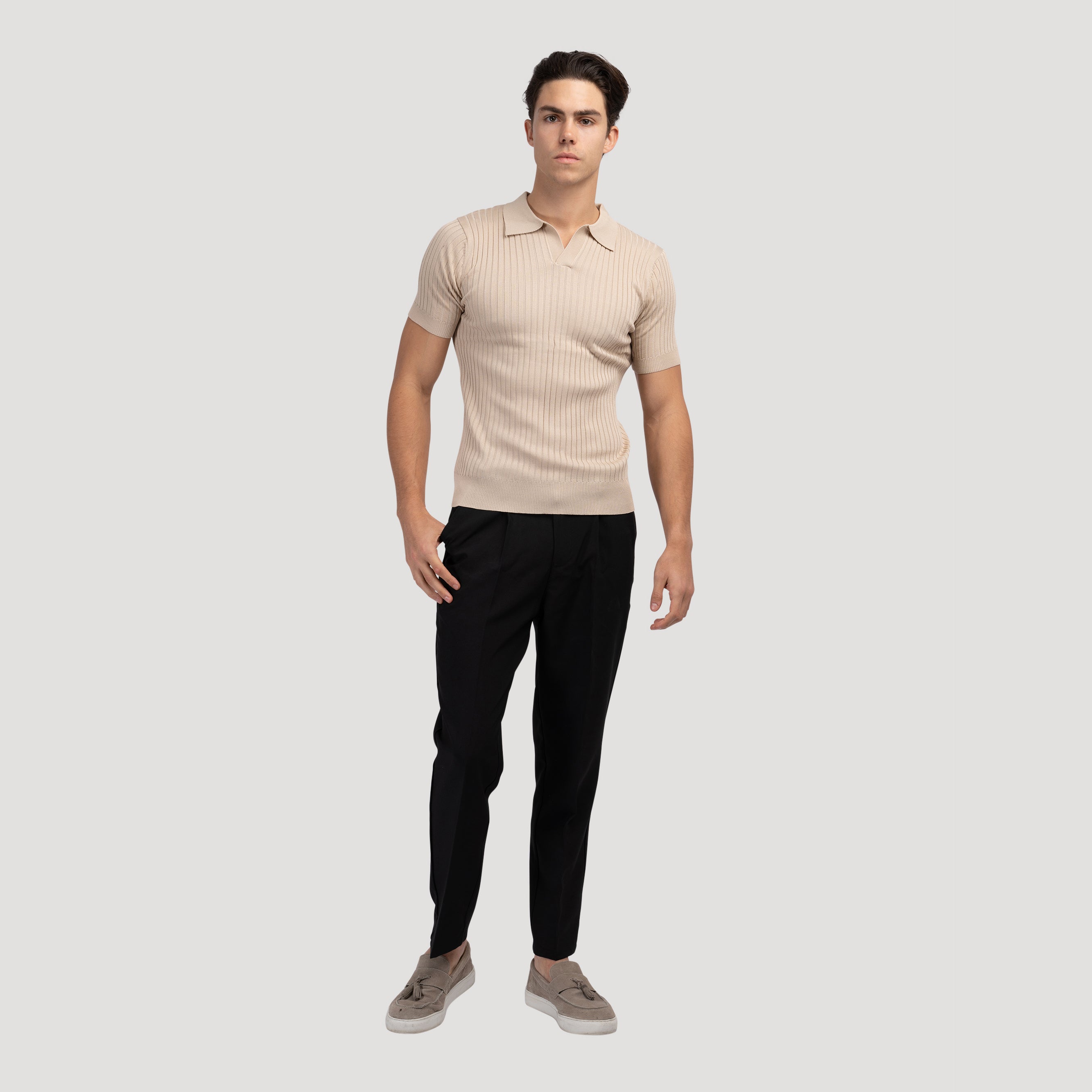 Men's Cotton-Blend V-Neck Shirt