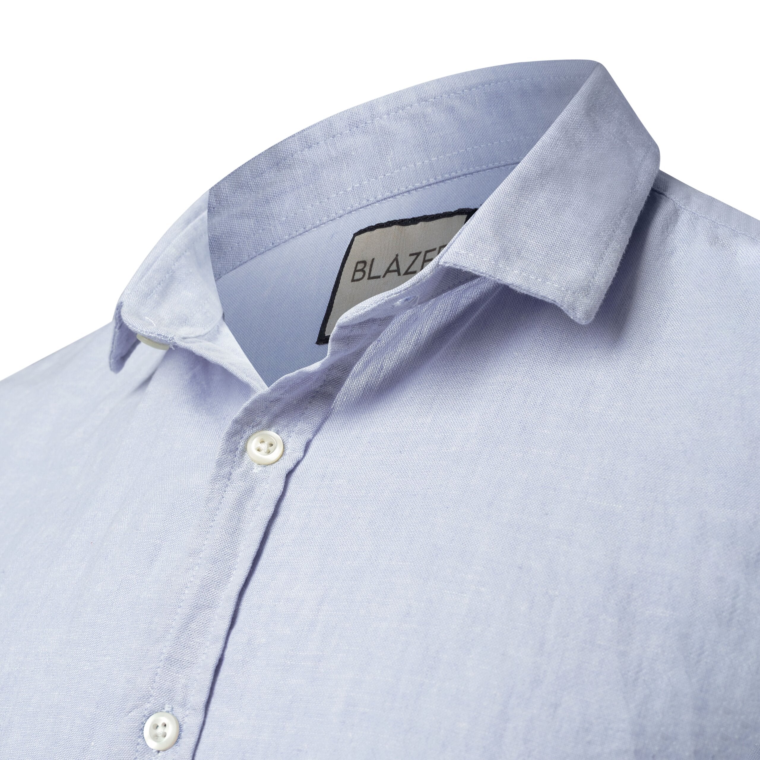 Linen Short Sleeve Shirt - Ocean