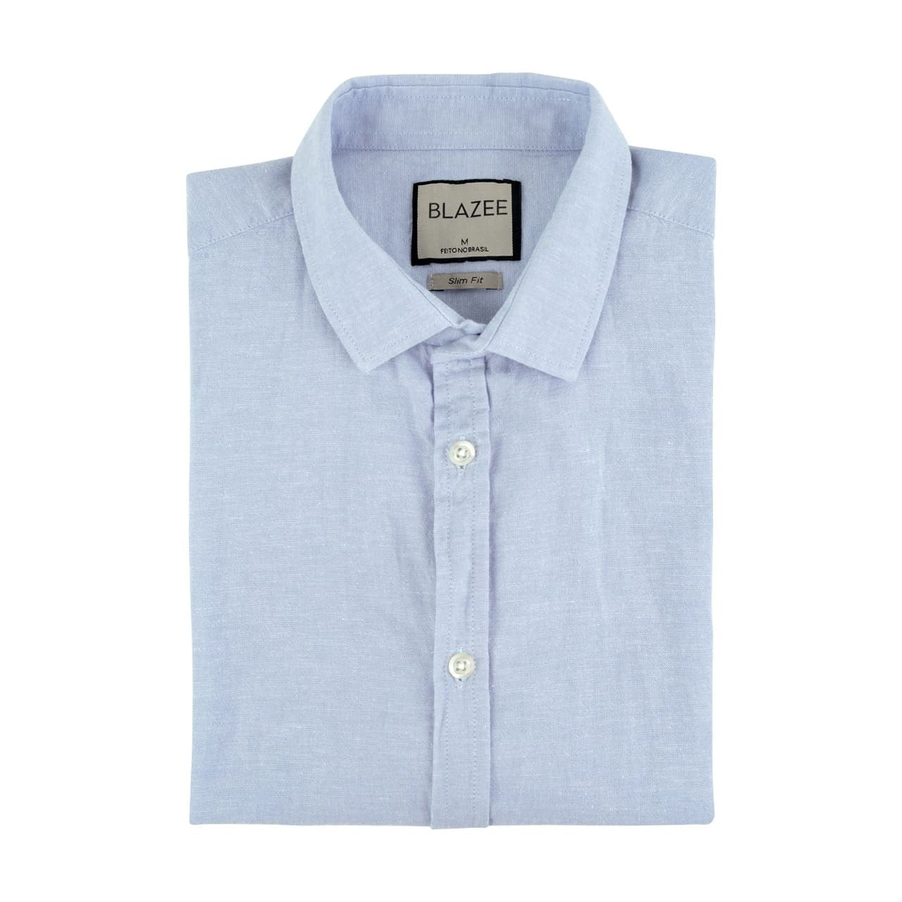 Linen Short Sleeve Shirt - Ocean