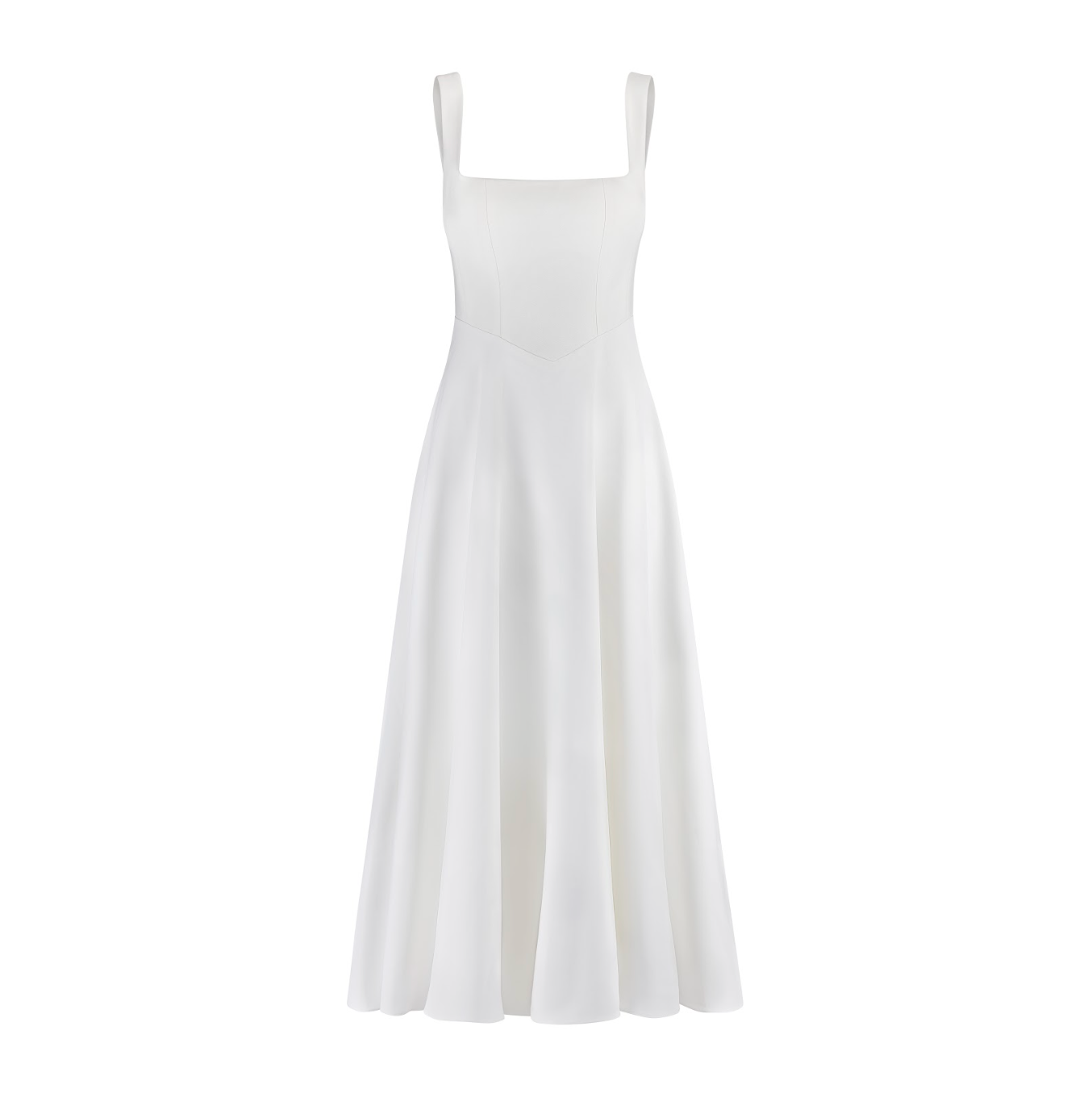 The Luxe High Waist Square Neck Midi Dress