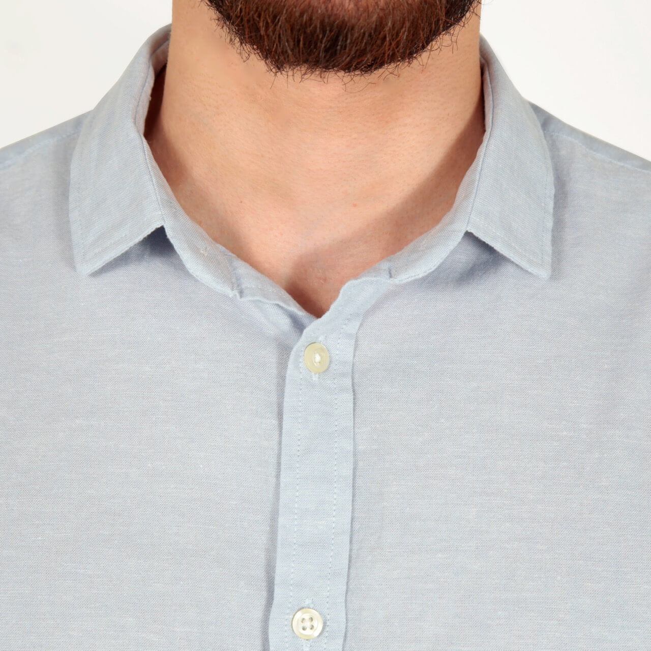 Linen Short Sleeve Shirt - Ocean