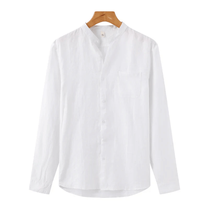 Old Money Long Sleeve Linen Shirt - Greece