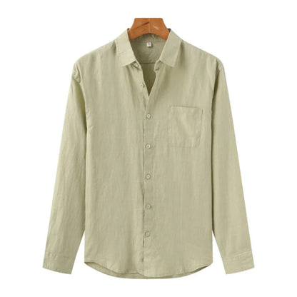 Old Money Long Sleeve Linen Shirt - Greece