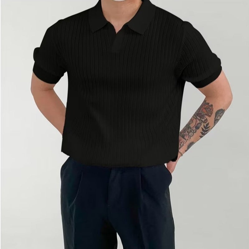 Men's Cotton-Blend V-Neck Shirt