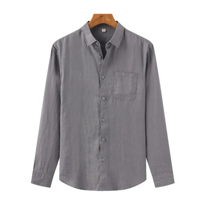 Old Money Long Sleeve Linen Shirt - Greece