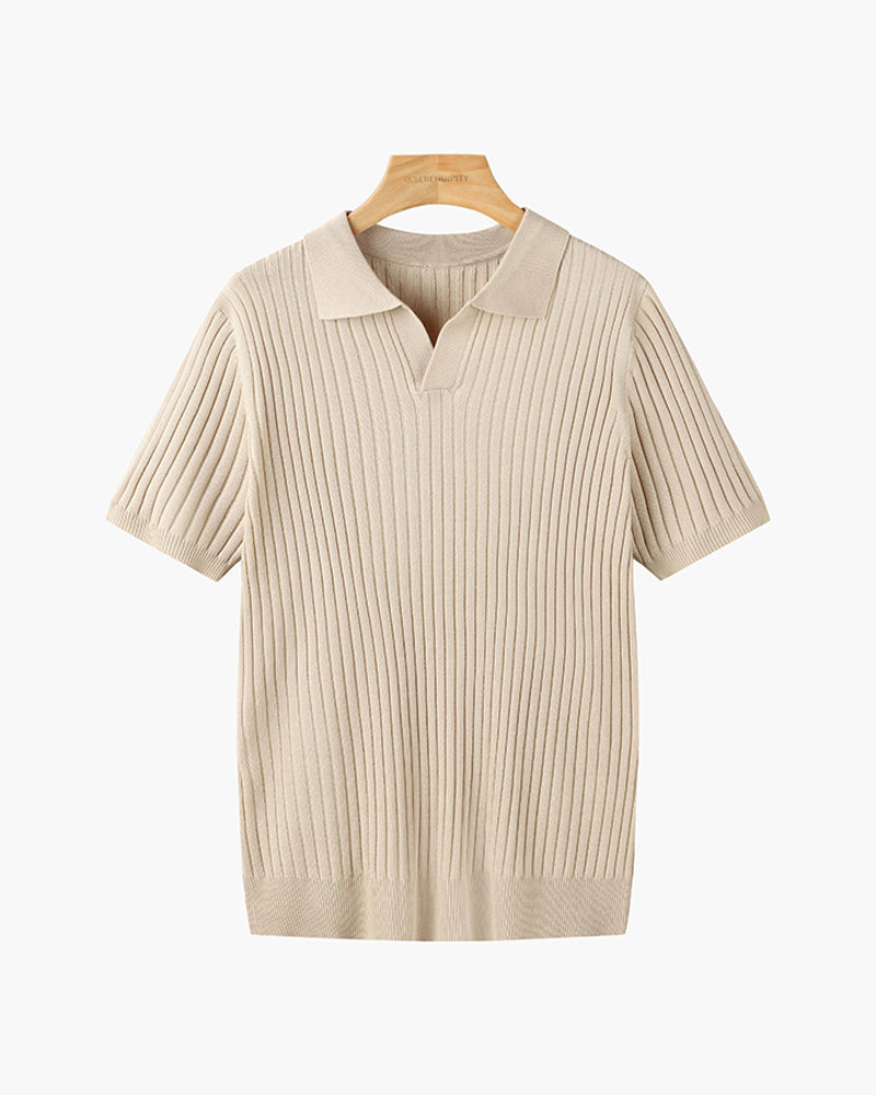 Men's Cotton-Blend V-Neck Shirt
