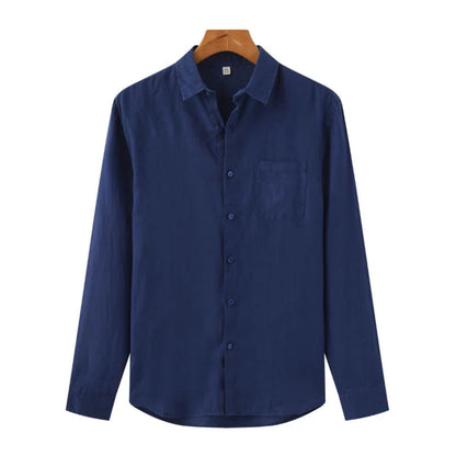 Old Money Long Sleeve Linen Shirt - Greece