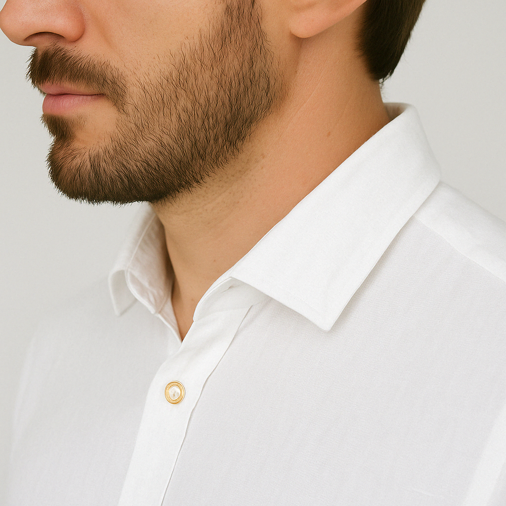 Linen Shirt Long Sleeve - Ocean