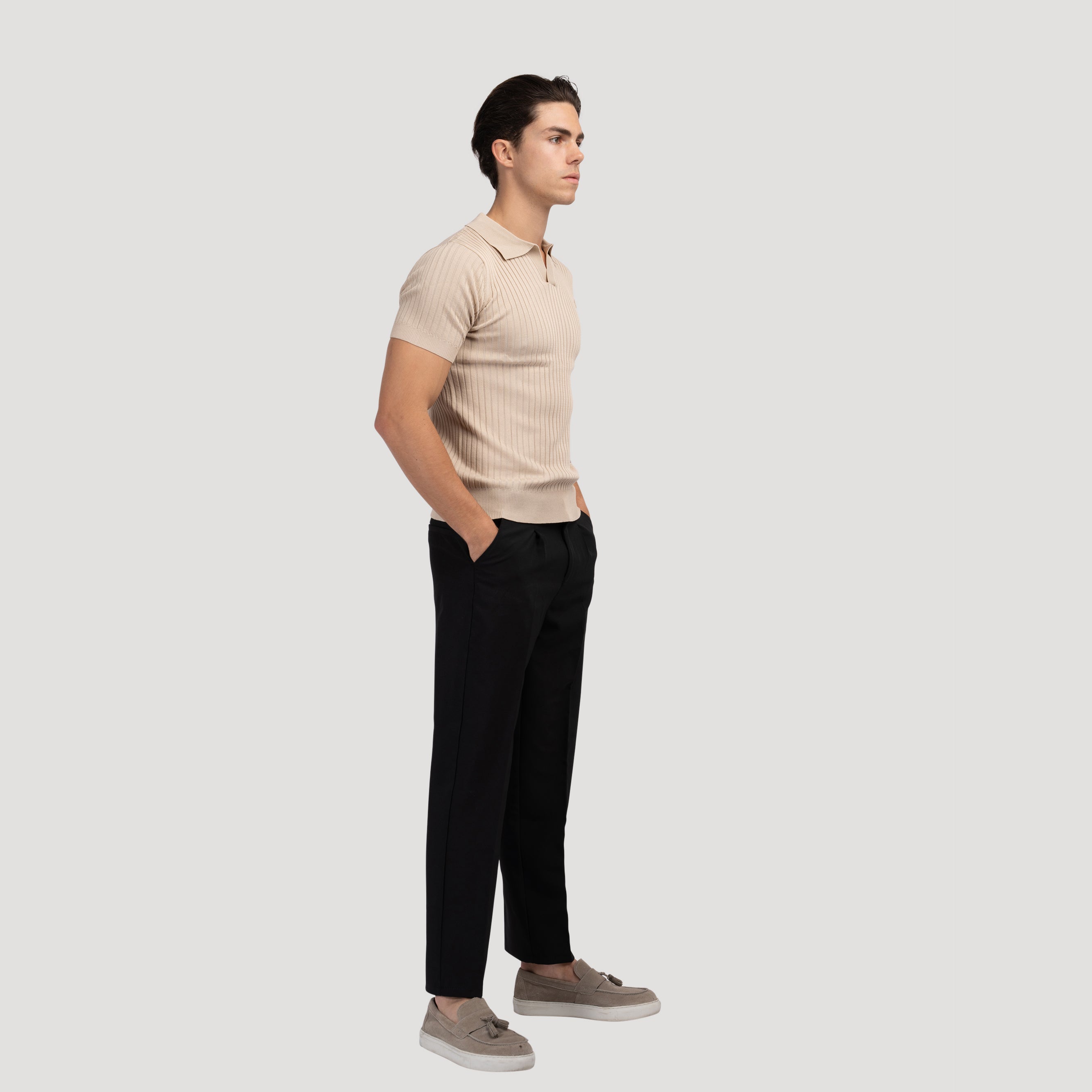 Men's Cotton-Blend V-Neck Shirt