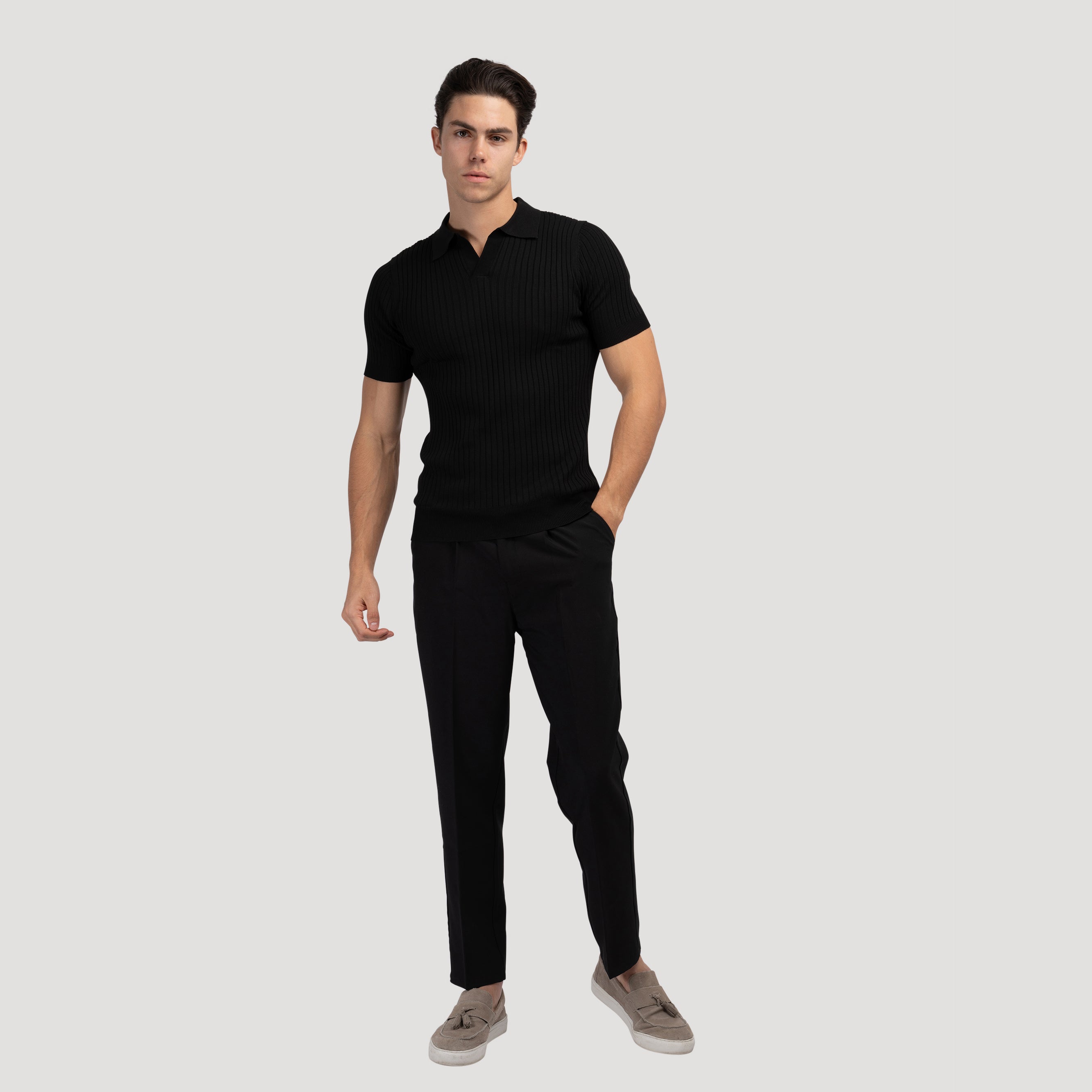 Men's Cotton-Blend V-Neck Shirt