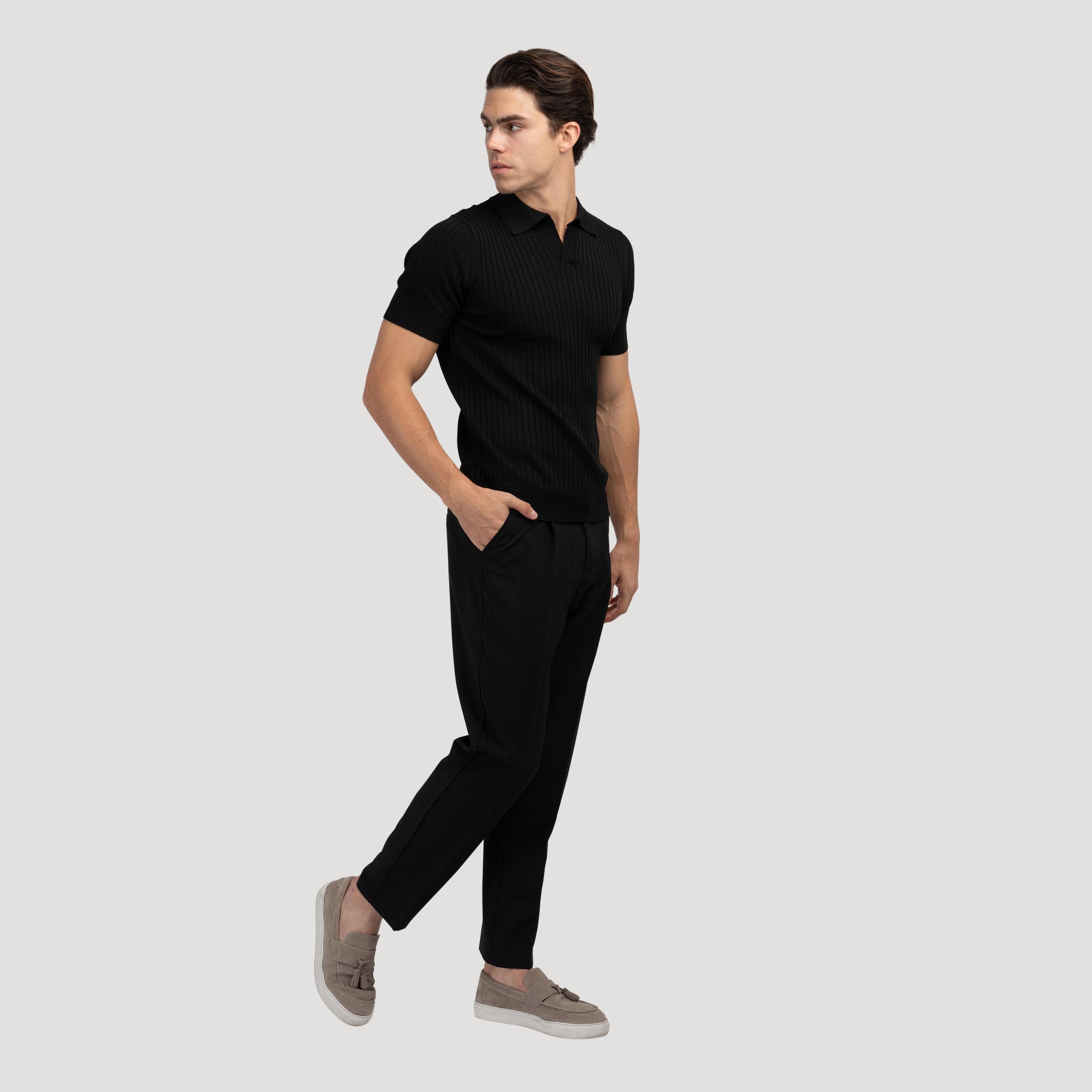 Men's Cotton-Blend V-Neck Shirt