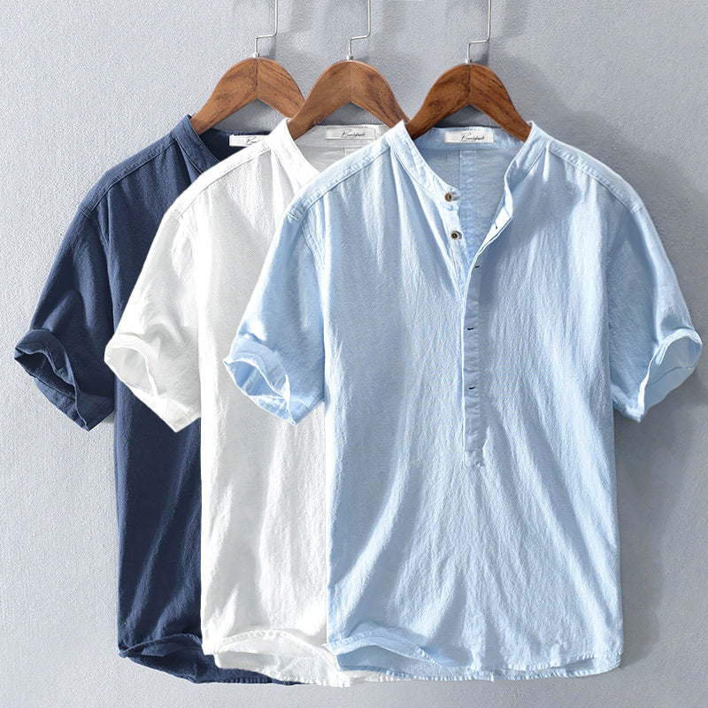 Riviera Short-Sleeve Linen Shirt
