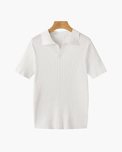Men's Cotton-Blend V-Neck Shirt