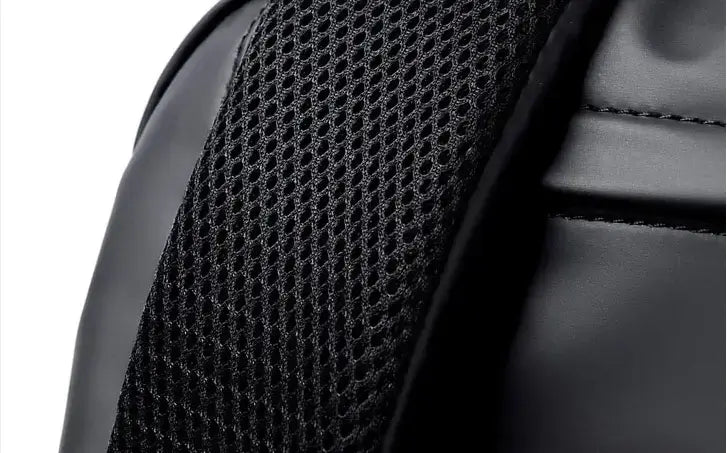 Men's Waterproof Black Notebook Backpack