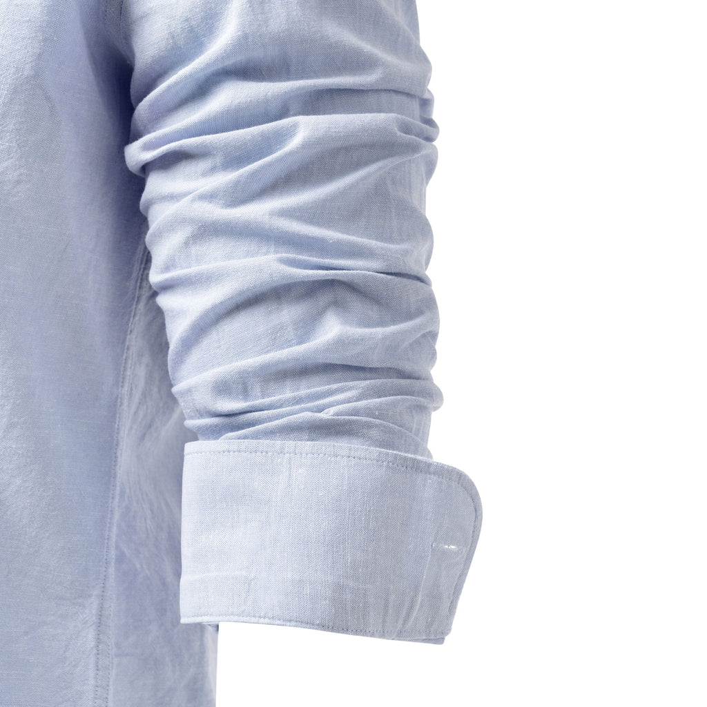 Linen Shirt Long Sleeve - Ocean