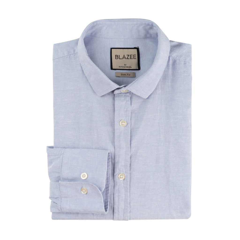 Linen Shirt Long Sleeve - Ocean
