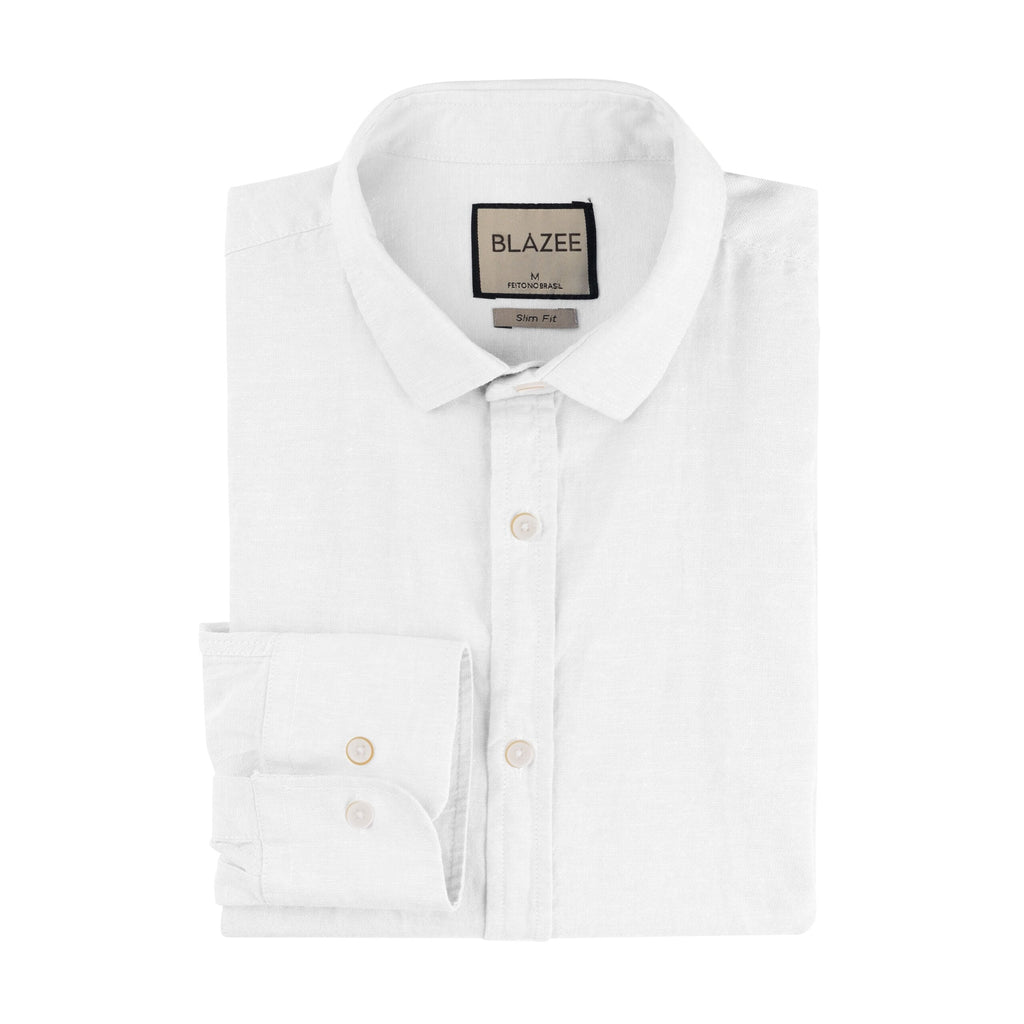 Linen Shirt Long Sleeve - Ocean