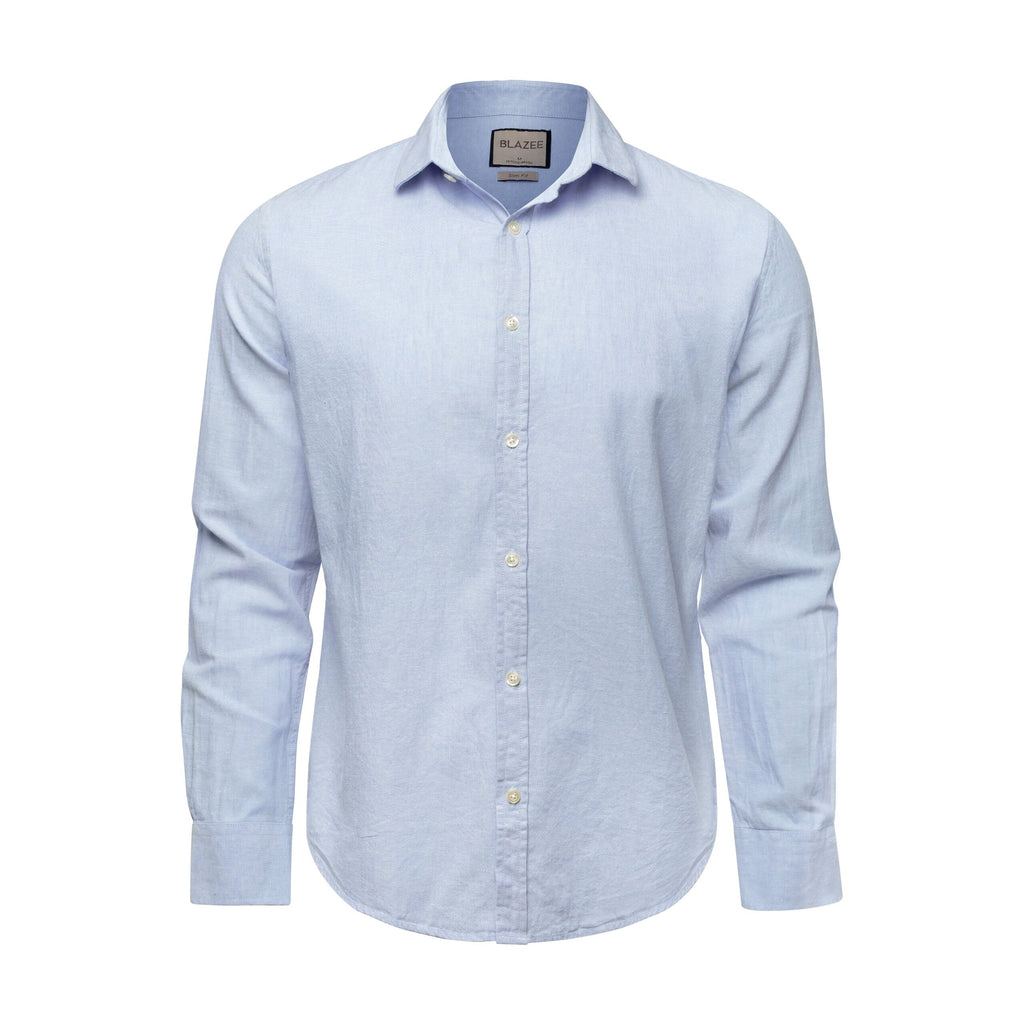 Linen Shirt Long Sleeve - Ocean
