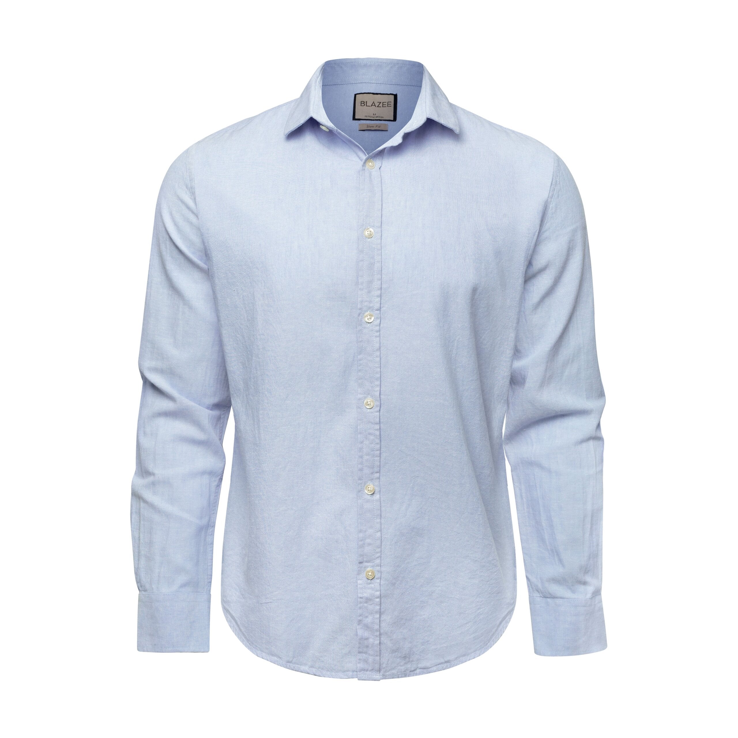 Linen Shirt Long Sleeve - Ocean