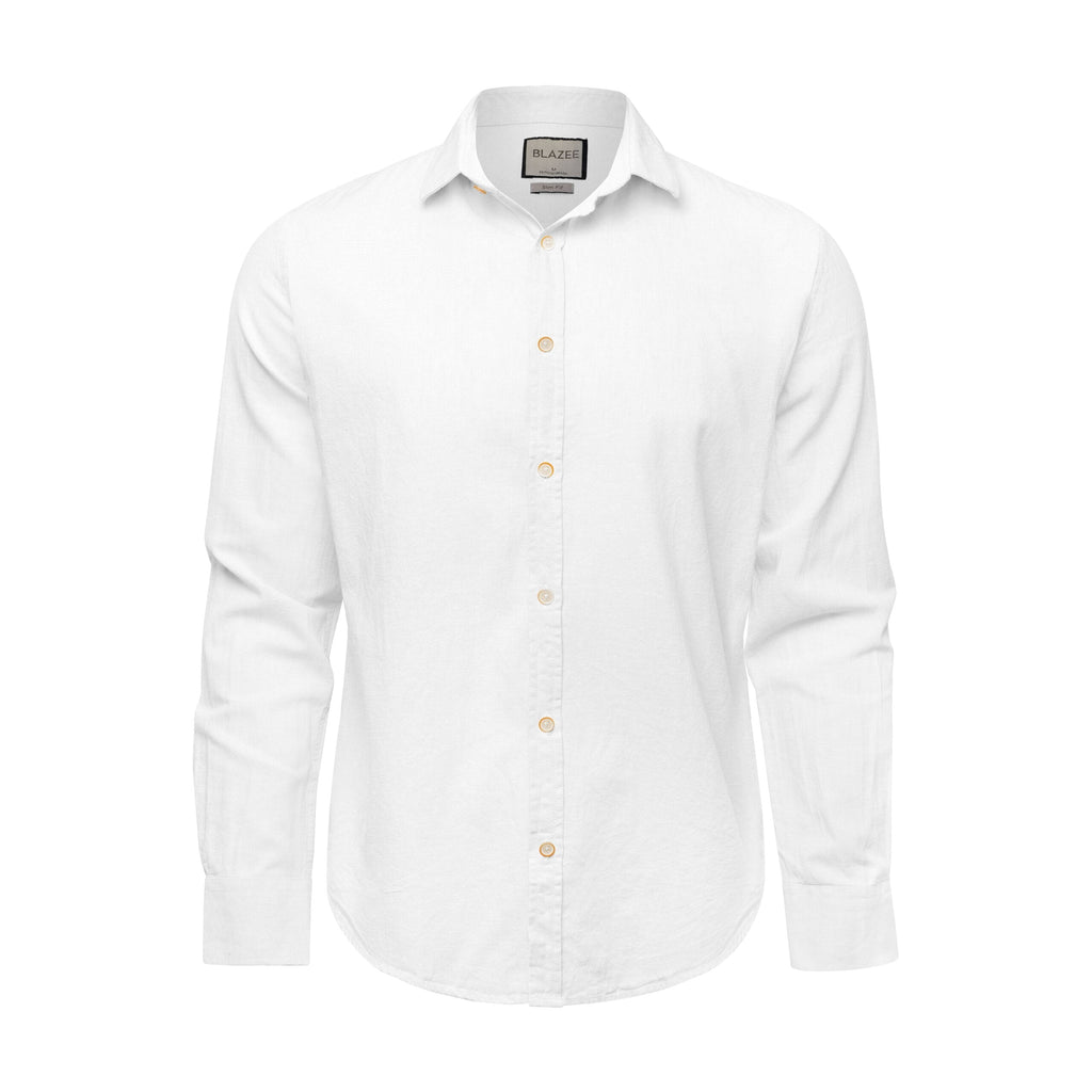 Linen Shirt Long Sleeve - Ocean