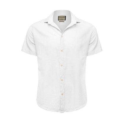 Linen Short Sleeve Shirt - Ocean