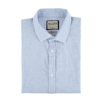 Linen Short Sleeve Shirt - Ocean