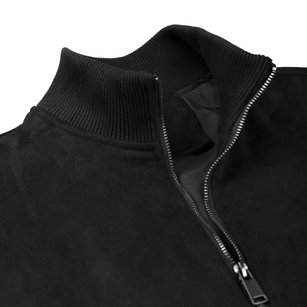 Grant High Collar Suede Jacket