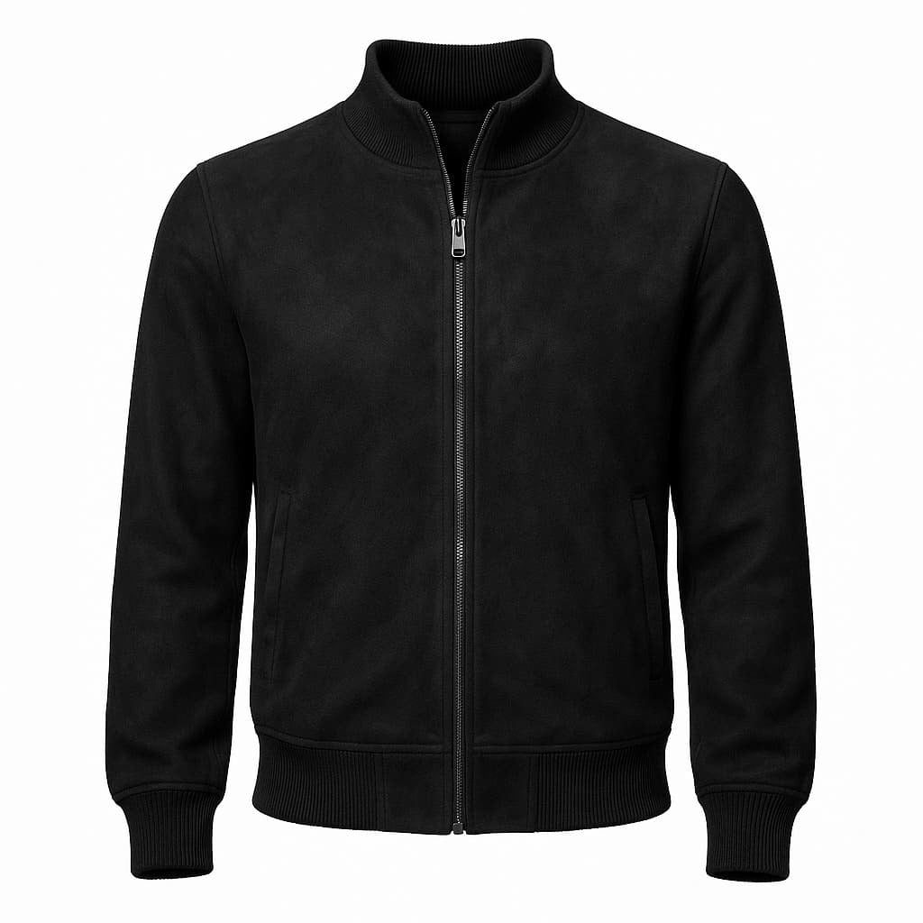 Grant High Collar Suede Jacket