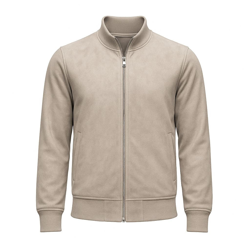 Grant High Collar Suede Jacket