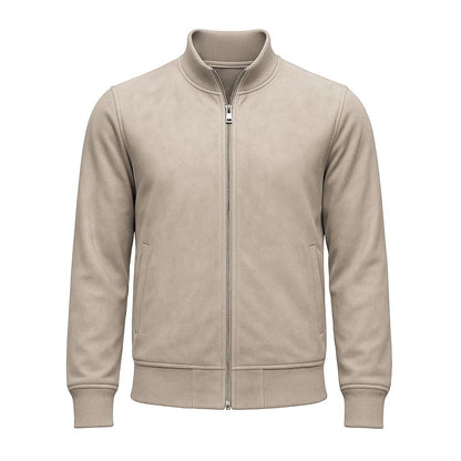Grant High Collar Suede Jacket