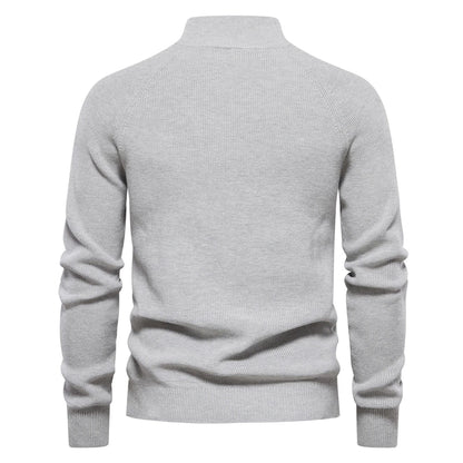 High Collar Zipper Sweater - Marquis Merino
