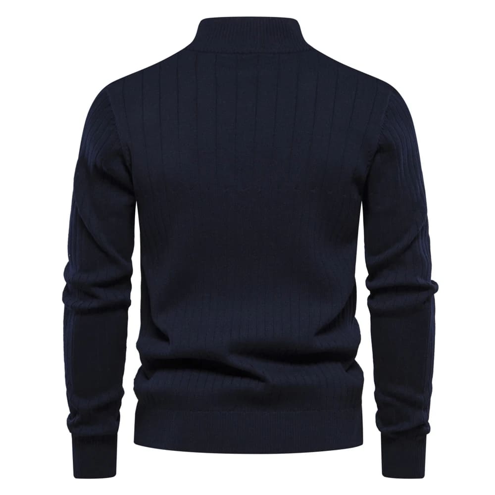 High Collar Zipper Sweater - Grant