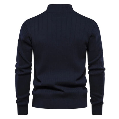 High Collar Zipper Sweater - Grant