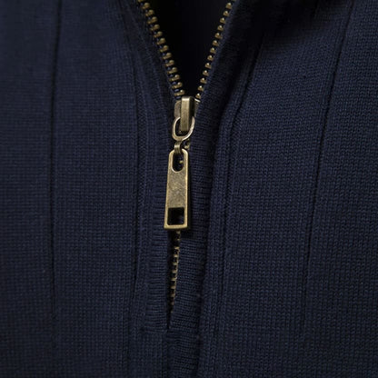 High Collar Zipper Sweater - Grant