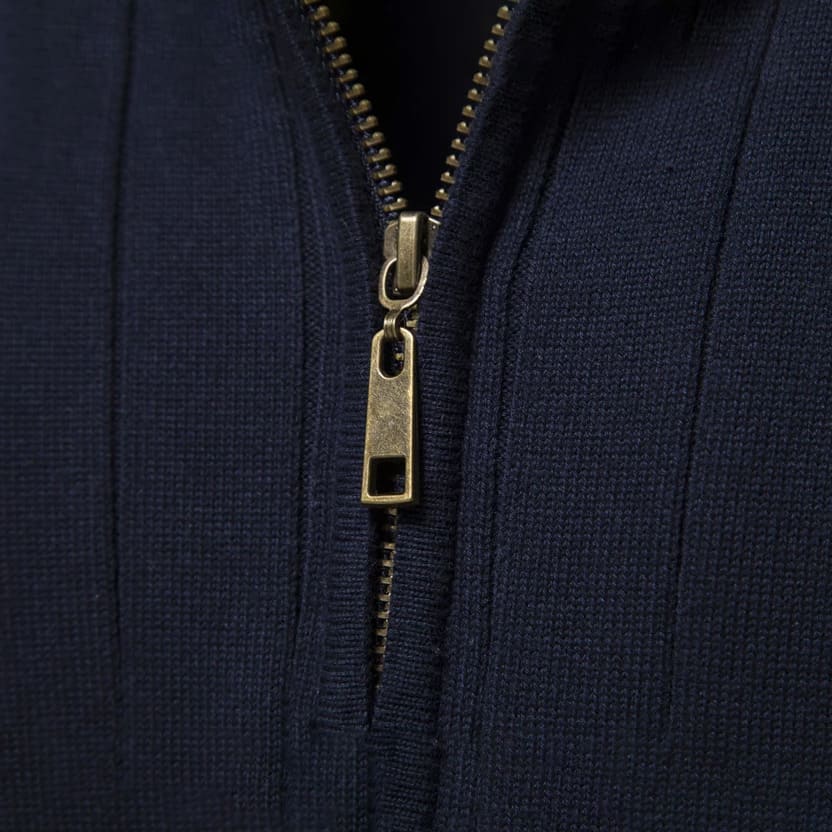 High Collar Zipper Sweater - Grant